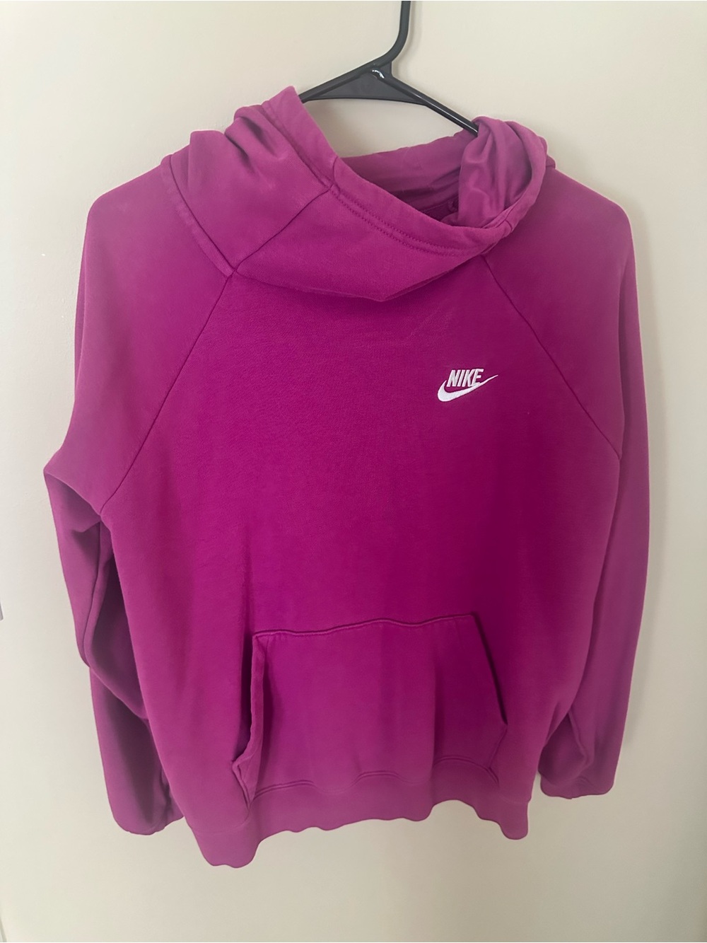 Nike Fuchsia Hooded Pullover with White Swoosh